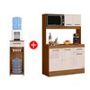 Combo Mueble Auxiliar Casanova Clean 1 Cajón 1 Puerta + Mueble de Cocina Barcelona 1 Cajón 5 Puertas