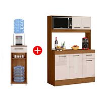 Combo Mueble Auxiliar Casanova Clean 1 Cajón 1 Puerta + Mueble de Cocina Barcelona 1 Cajón 5 Puertas