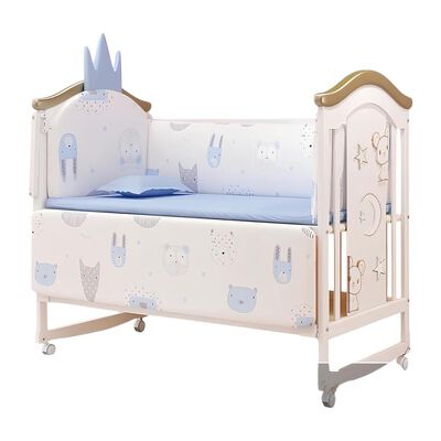 Imagen 1 del producto Cuna Colecho Madera con Mudador Mosquitero Lubabycas Azul