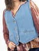 Blusa Denim Sin Mangas Mujer Extralindas
