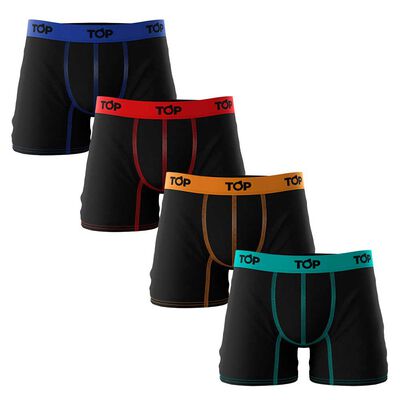 Pack 4 Bóxer Medio Hombre Top