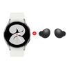 Combo Smartwatch Samsung Galaxy Watch4 40mm Silver + Aud&iacute;fonos Bluetooth Samsung Galaxy Buds2 Graphite