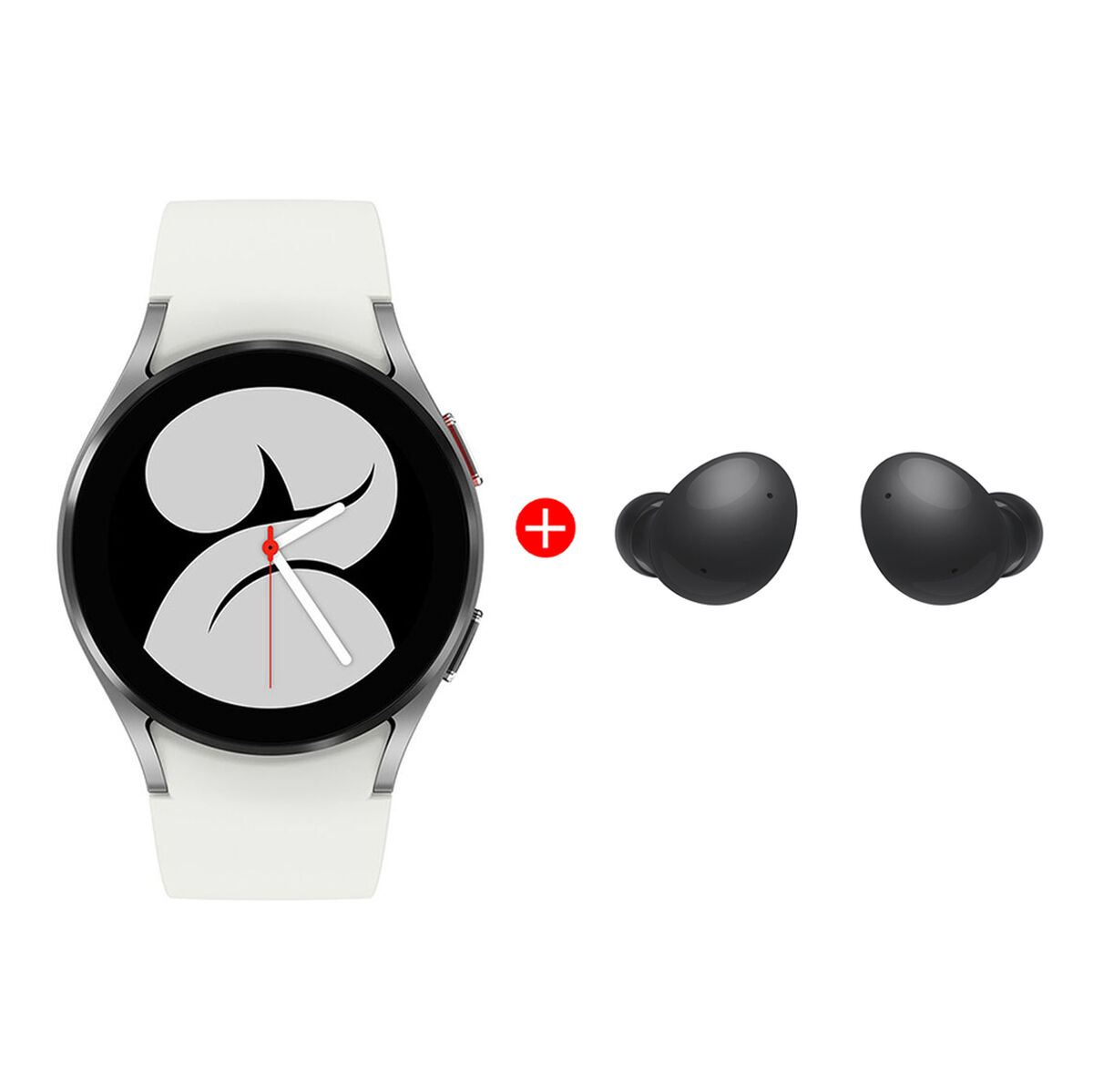 Combo Smartwatch Samsung Galaxy Watch4 40mm Silver + Aud&iacute;fonos Bluetooth Samsung Galaxy Buds2 Graphite