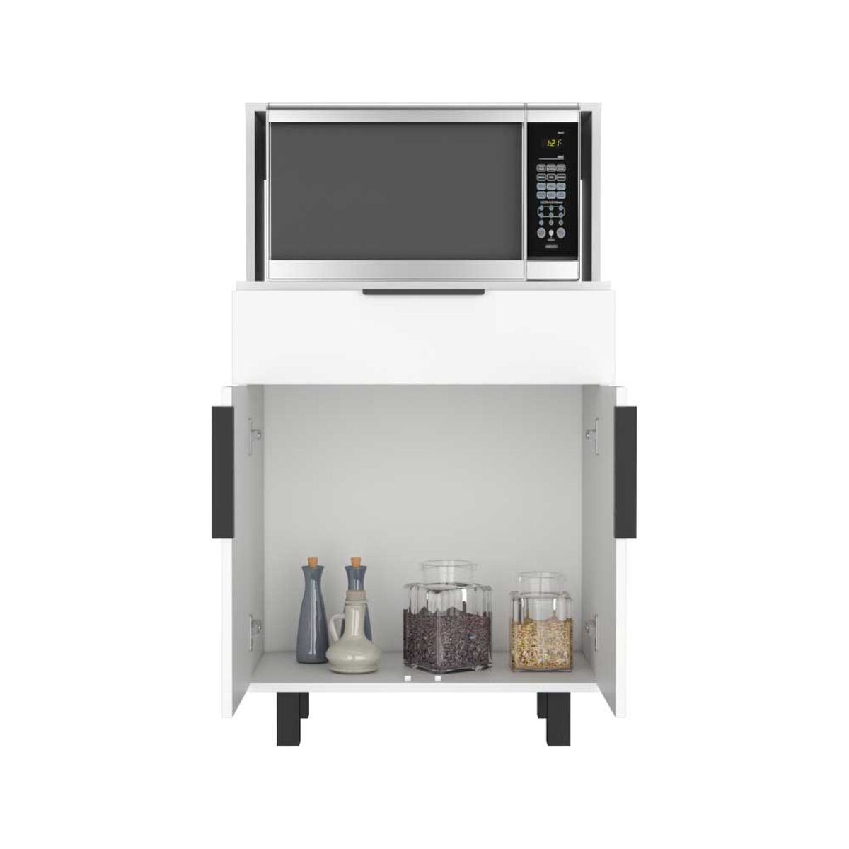 Mueble para Microondas Bajo TuHome Oshawa 2 Puertas 1 Cajón Blanco