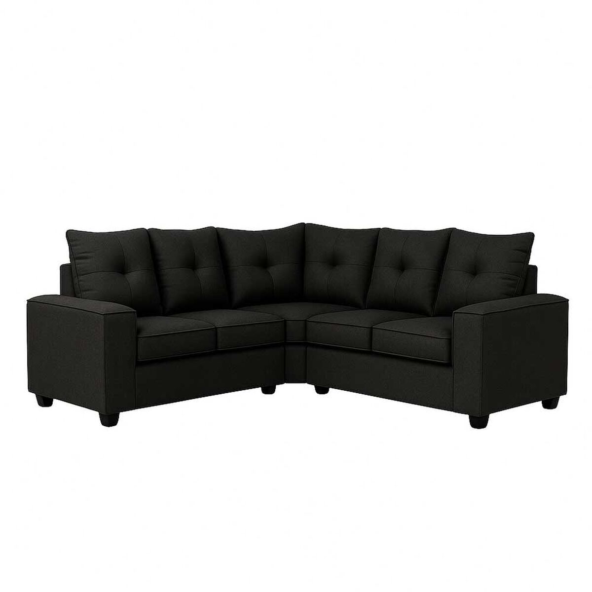 Sofá Seccional Mexx Muebles Hamburgo 5 Cuerpos Negro
