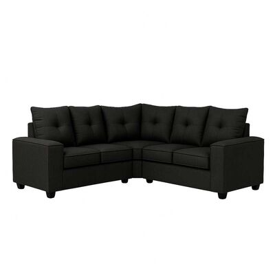 Sofá Seccional Mexx Muebles Hamburgo 5 Cuerpos Negro
