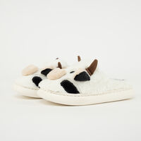 Pantufla Vaca Mujer Icono Blanco