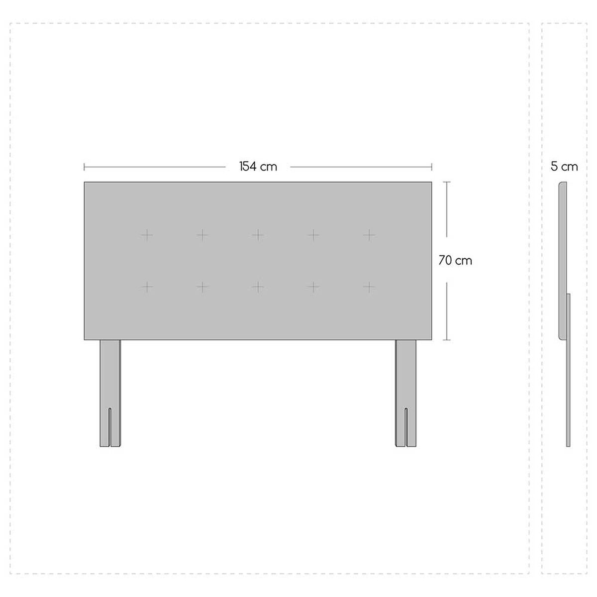 Cama Europea Celta Base Dividida 2 Plazas Cotton Organic + Respaldo + 2 Veladores
