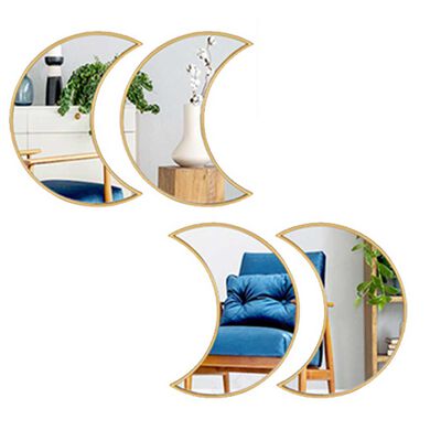 Imagen 1 del producto Set 4 Espejos Plástico Vgo para Colgar Luna Dorado