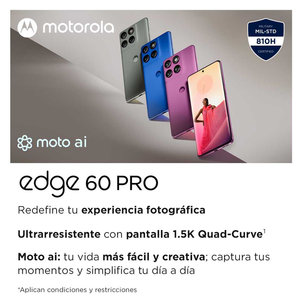 Celular Motorola Edge 60 Pro 512 GB 6,67" Azul Liberado