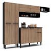 Mueble de Cocina Vekkahome Madri 1 Caj&oacute;n 9 Puertas Caf&eacute;