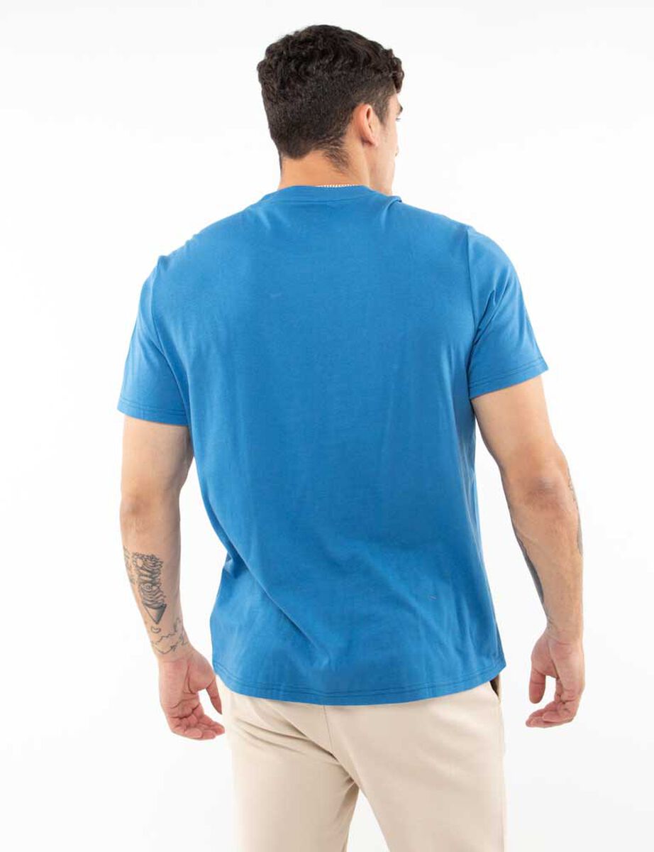Polera Algodón Con Estampado Manga Corta Hombre Icono