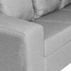 Juego de Living Innovamuebles Kahlo Sofá 3 Cuerpos + Dos Pouf 1 Cuerpo Gris Claro