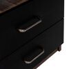 Velador TuHome Napoles 2 Cajones Siena y Wengue