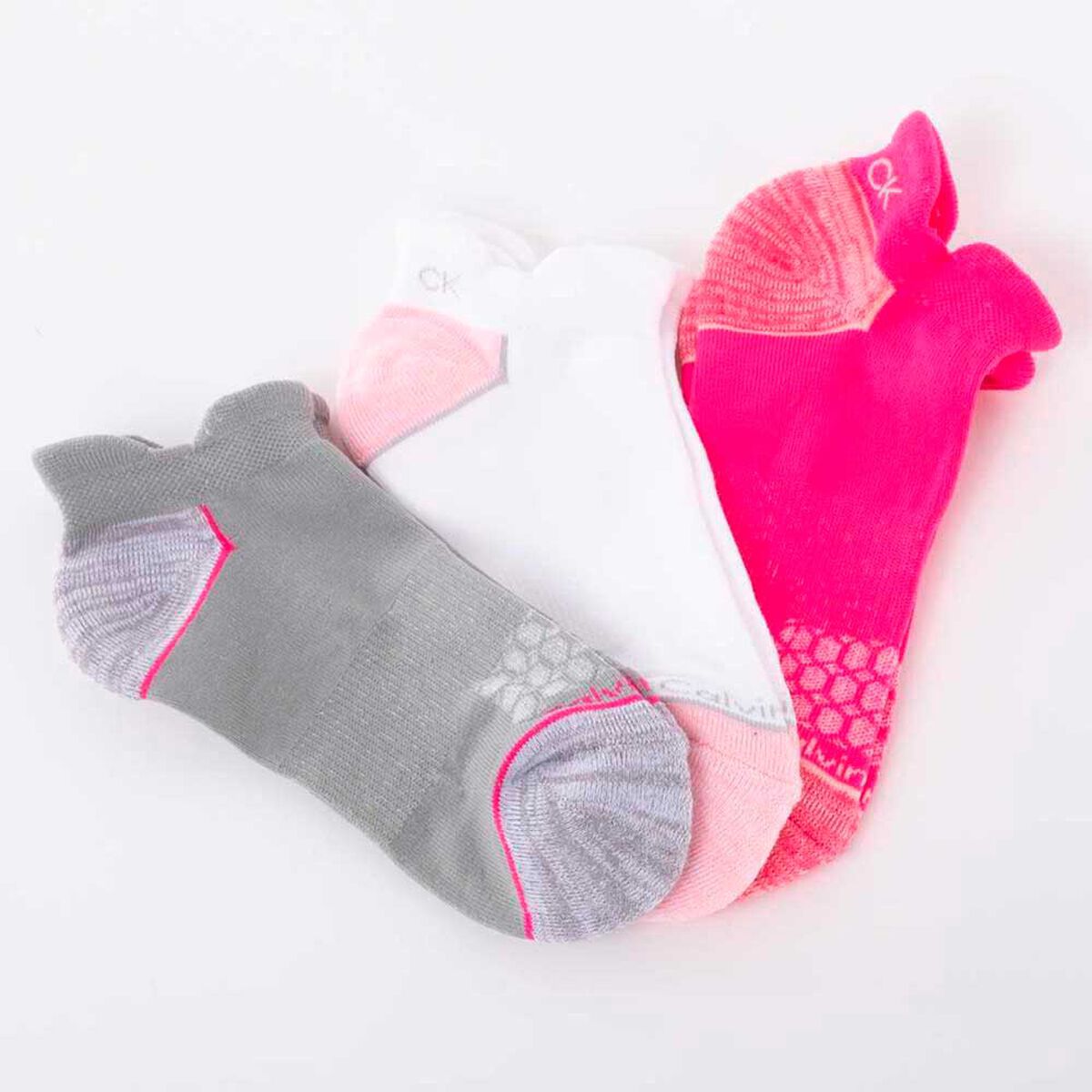 Pack 3 Calcetas de Algod&oacute;n Rosado Mujer Calvin Klein