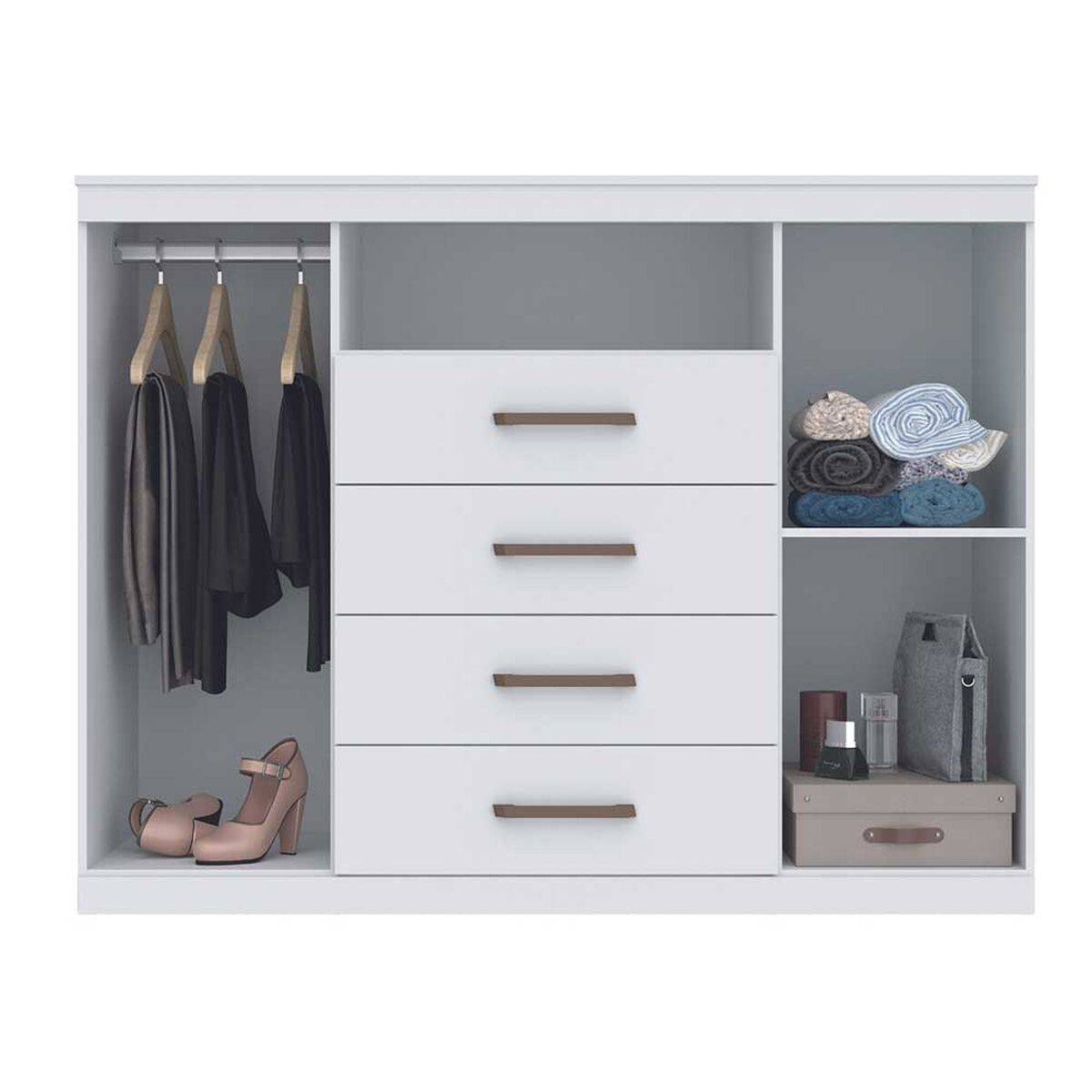 Cómoda Onessta Master 4 Cajones 2 Puertas Blanca