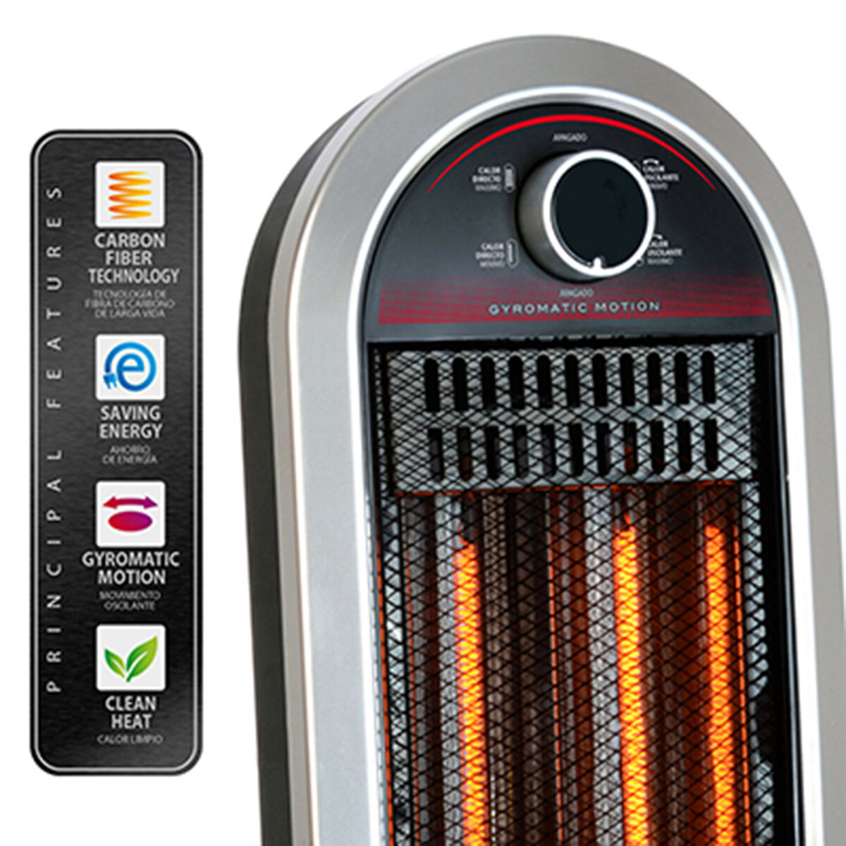 Calefactor Infrarrojo de Cuarzo Sindelen Eec-4000Ng 900W