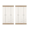 Combo 2 Closet Stanford 4 Puertas Blanco