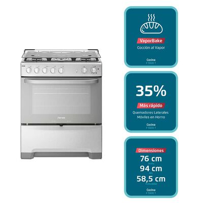 Imagen 2 del producto Cocina a Gas Fensa F 5500 T 5 Quemadores