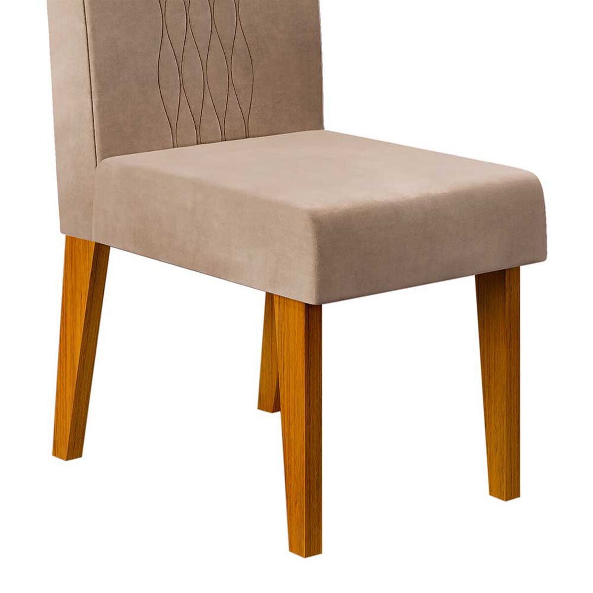 Juego de Comedor Vekkahome Rubi Lia 6 Sillas Café Beige
