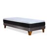 Cama Europea Latam Home 1 Plaza Zen Top Foam Soft Velvet Gris