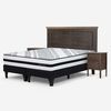 Cama Europea Rosen Base Dividida 2 Plazas Anna + Respaldo + 2 Veladores