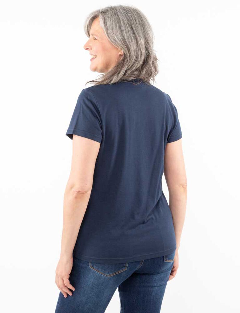 Polera Con Estampado Manga Corta Mujer Portman Club