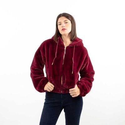 Chaqueta Crop Terciopelo Plush Mujer Fiorucci