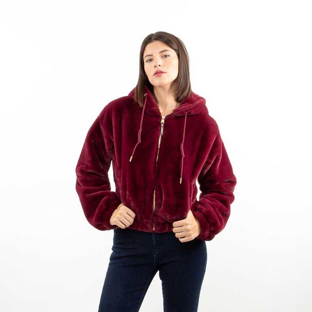 Chaqueta Crop Terciopelo Plush Mujer Fiorucci