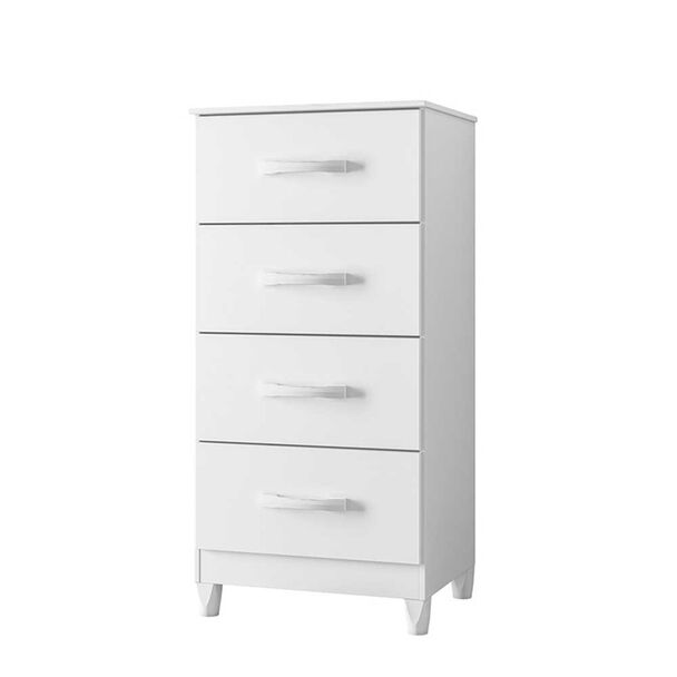 Cómoda Vekkahome Mobi 4 Cajones Blanco
