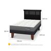 Cama Europea CIC 1,5 Plazas Anatomic + Respaldo Dublin Negro