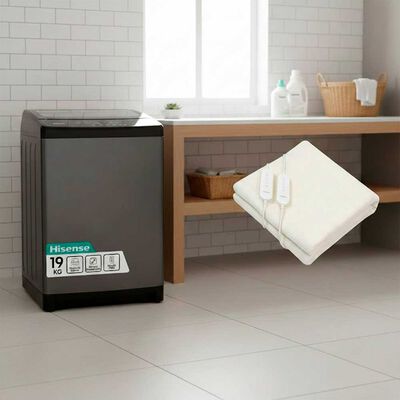 Imagen 1 del producto Combo Lavadora Hisense WT3W1923UT 19KG + Calientacama Kioto CY2 2 Plazas