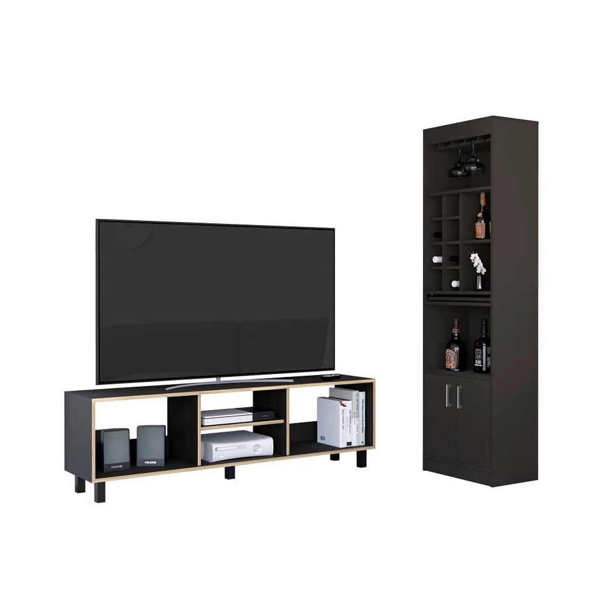 Combo Rack TV65 + Bar TuHome Nomik Wengue Duna