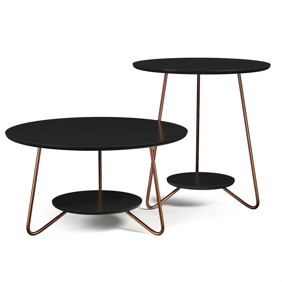 Mesa de Centro Altavision Liz Neg Redonda Negro