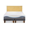 Cama Europea CIC Base Dividida King Alaska + Respaldo Miro Mostaza