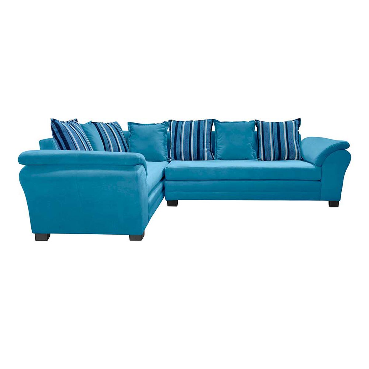 Sof&aacute; Seccional Izquierdo Living Factory Capri 5 Cuerpos Azul Piedra