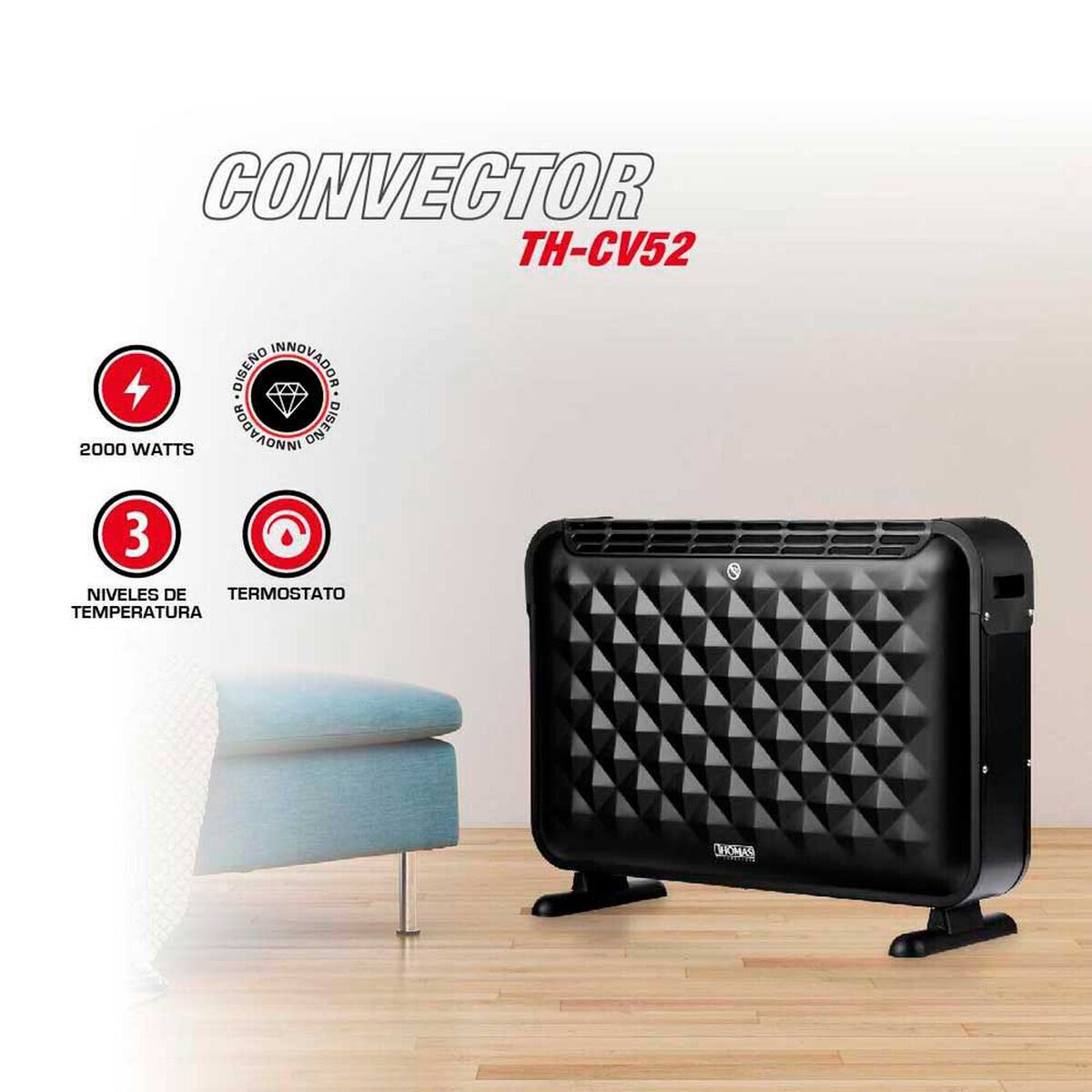 Convector El&eacute;ctrico Thomas TH-CV52