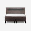Cama Europea Rosen Base Dividida King New Ergo T + Respaldo Ferrera Gris