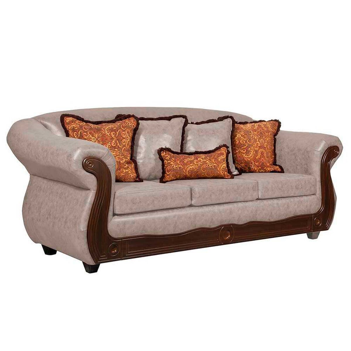 Juego de Living Black Factory Estambul 5 Cuerpos Crema