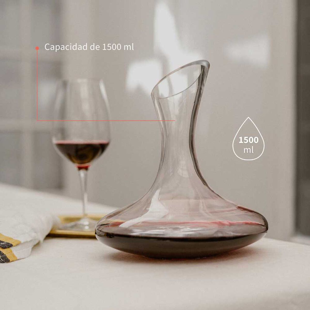 Decantador Aireador Vino Simplit Rouge 1500 ml