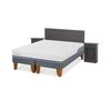 Cama Europea CIC Base Dividida 2 Plazas Excellence Plus + Respaldo + 2 Veladores Villarrica