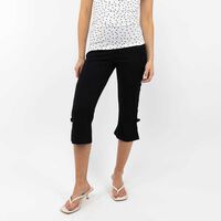 Pantalón Capri Mujer Icono Negro