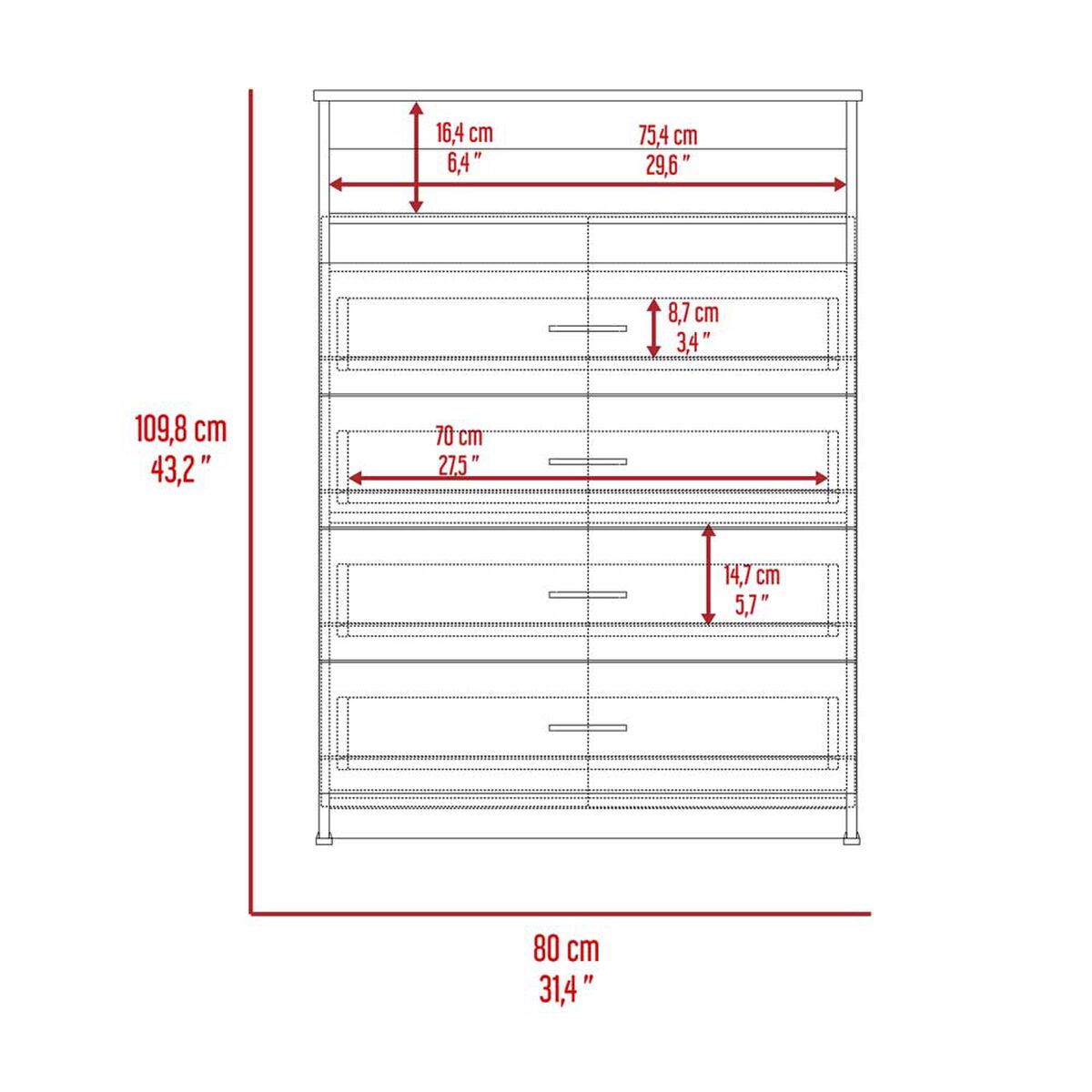 Cómoda TV Hasta 40" TuHome Z-80 4 Cajones Duna