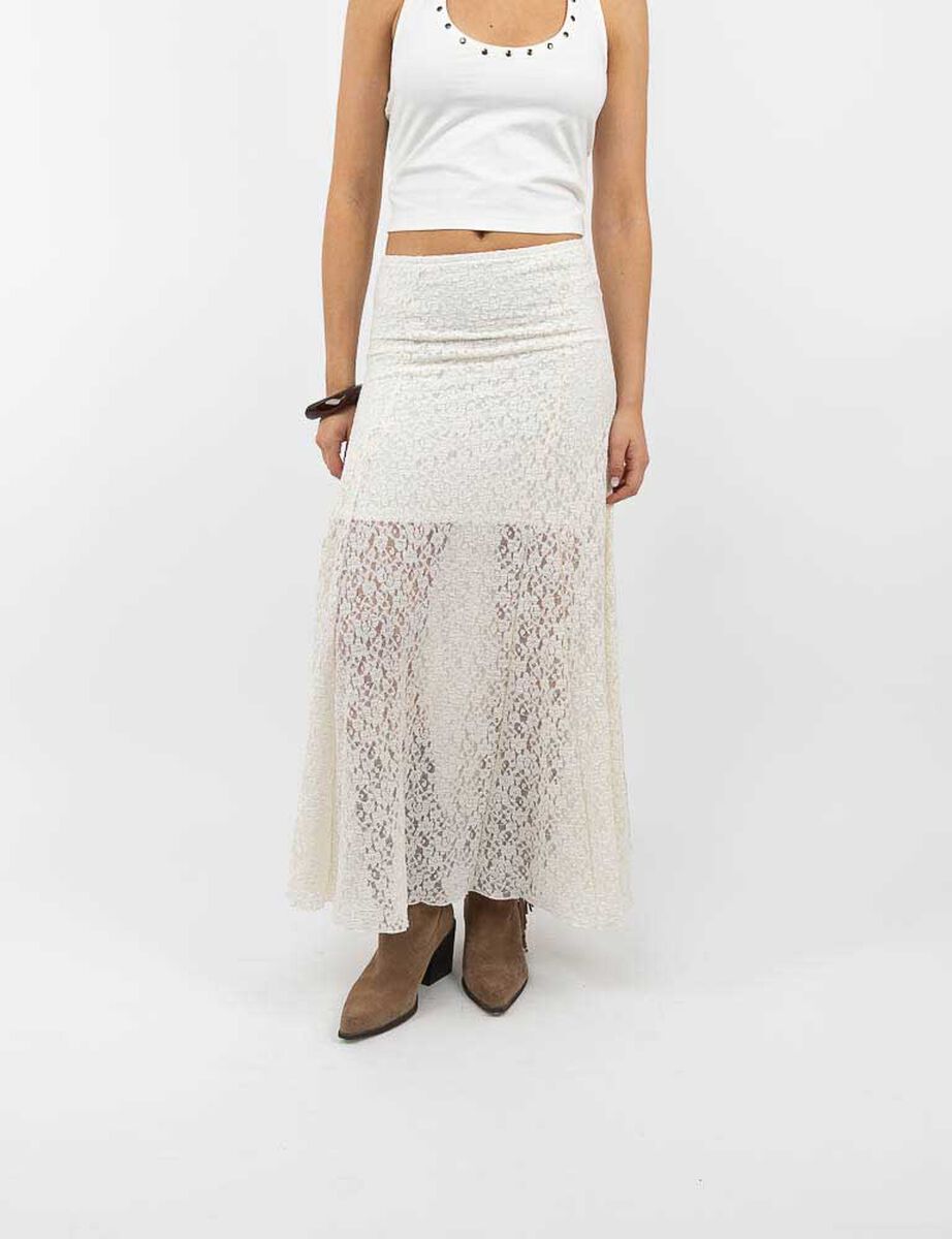 Falda Maxi Encaje Mujer Icono