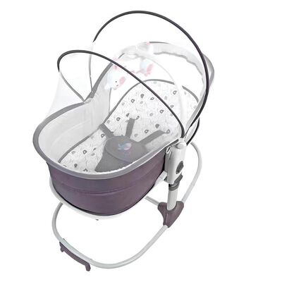 Cuna Moisés y Columpio con Vibración 2 en 1 Lubabycas Morada