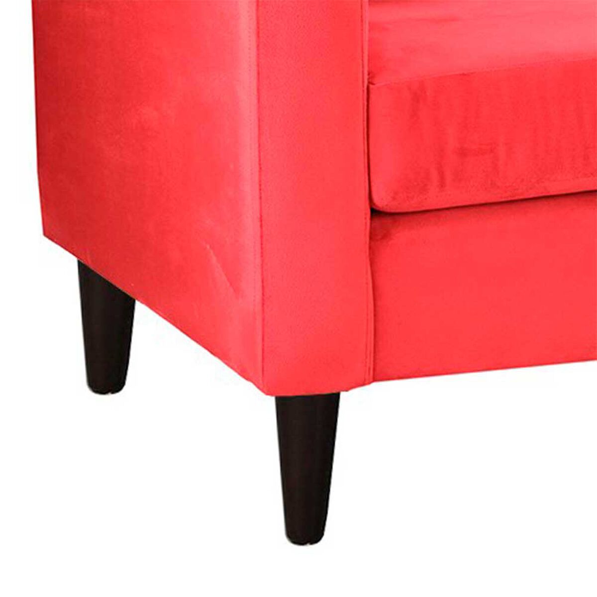 Sof&aacute; Bodevir New Retro Felpa 00 3 Cuerpos Rojo