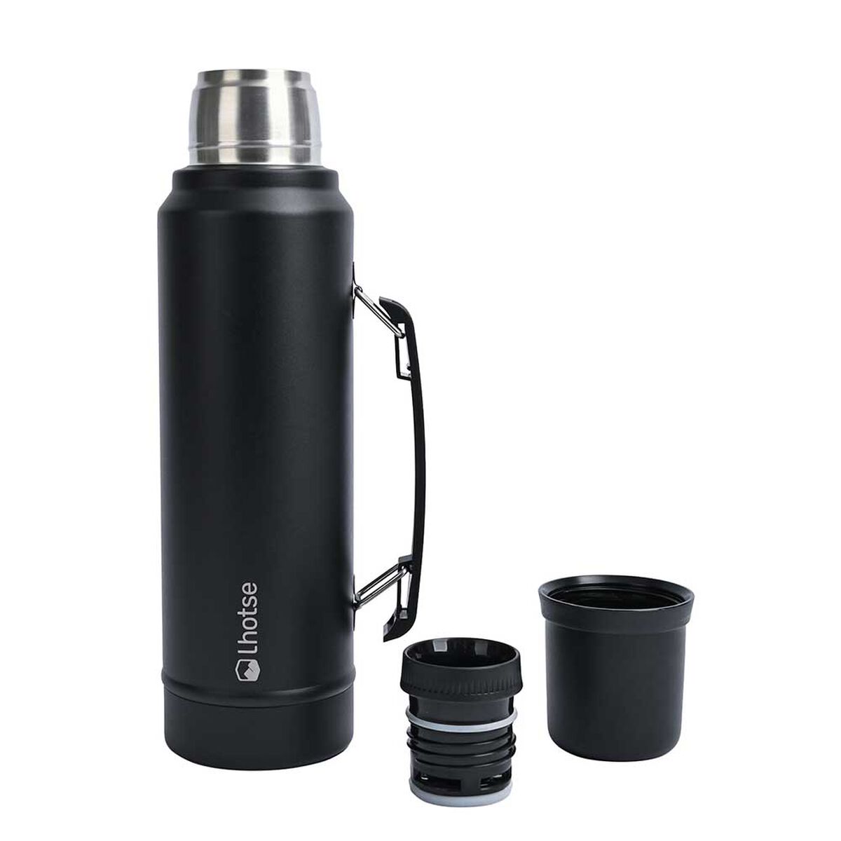 Pack Termo + Mate Lhotse Classic 1,3 lts. Negro y Rojo