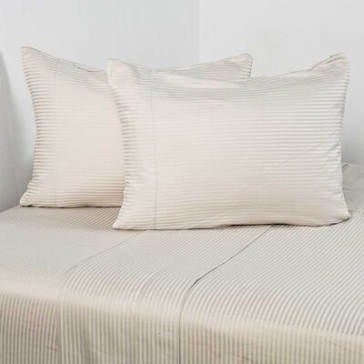 Imagen 1 del producto Juego de Sábanas CannonKing 600 Hilos Dobby Beige