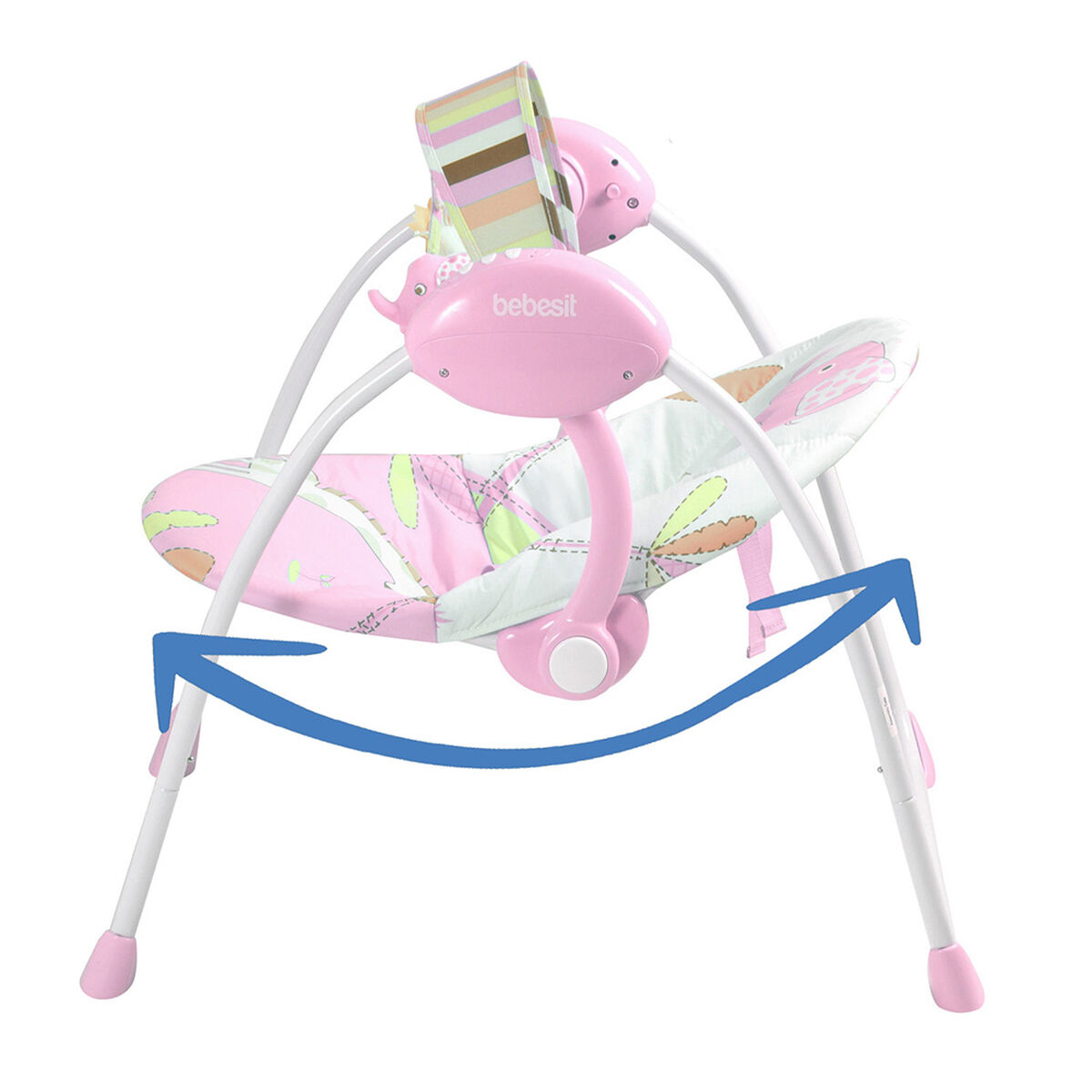 Silla Nido Bebe Mecedora Mimo con Musica Rosada Bebesit