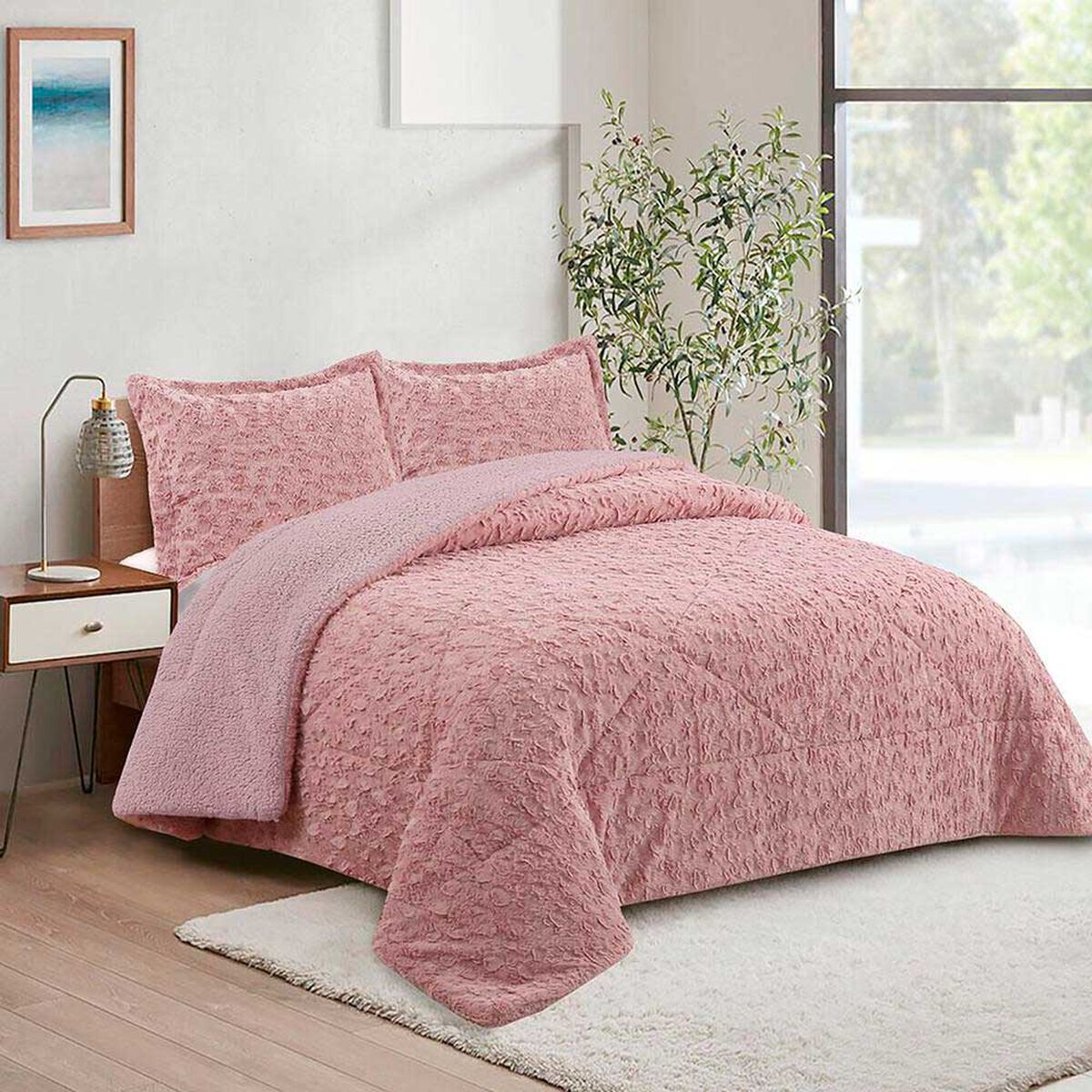 Cubrecama Doral 2 Plazas Rosa Senses
